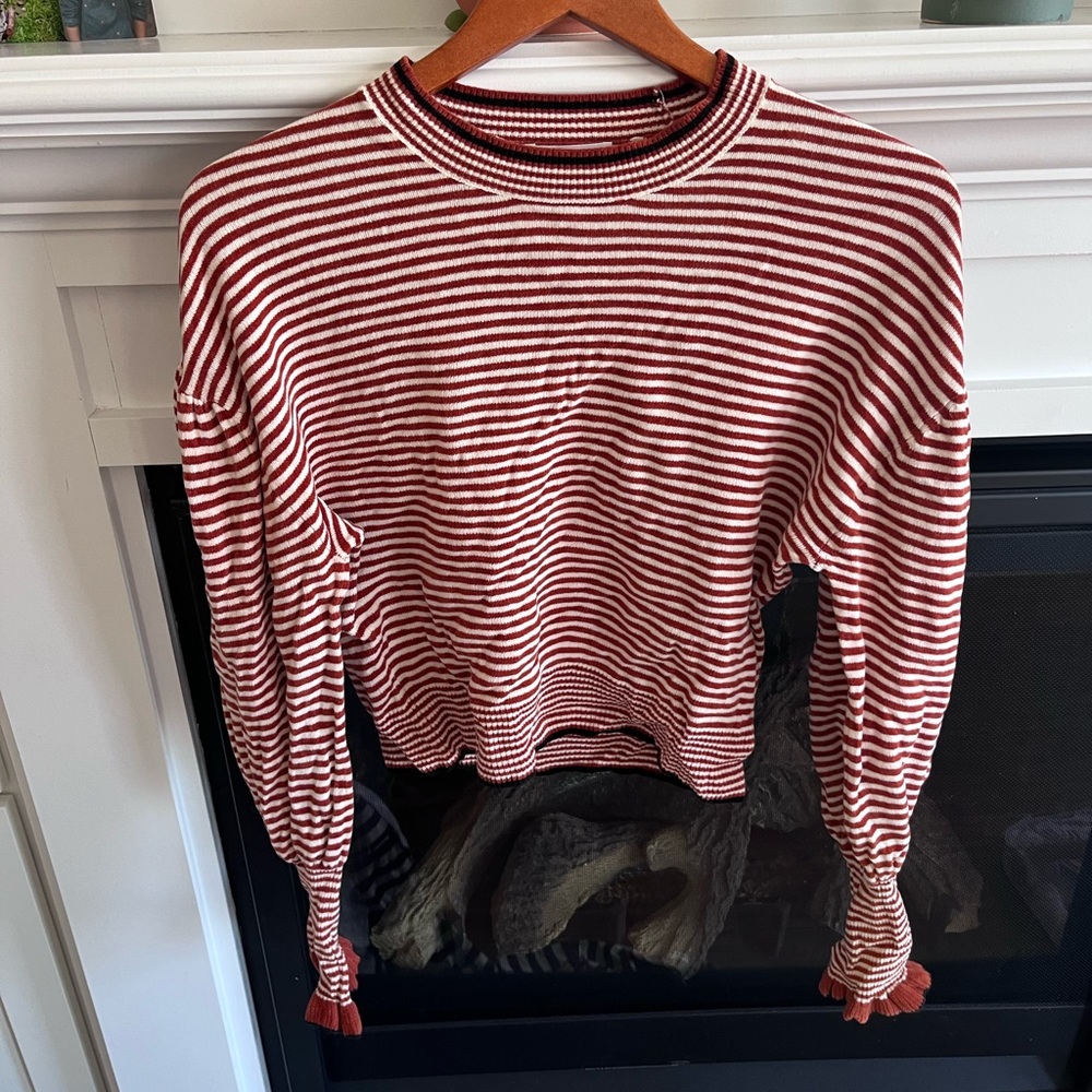 Ulla Johnson Lulu Gathered Striped Sweater size M